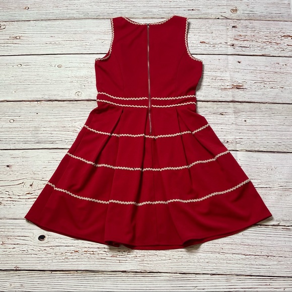 Altar’d State Red A-Line Ivory Striped Dress Sz S - Picture 12 of 14